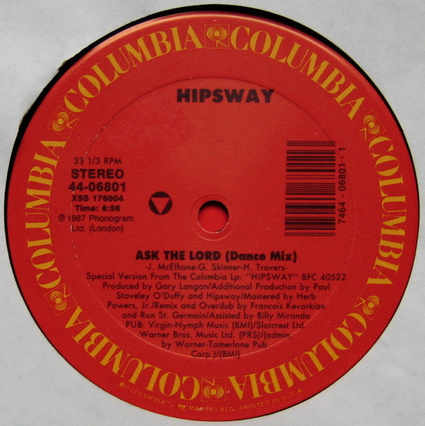 Hipsway : Ask The Lord (12")