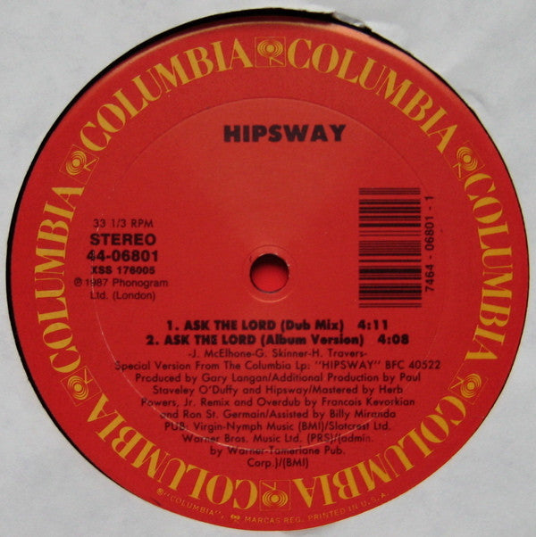 Hipsway : Ask The Lord (12")