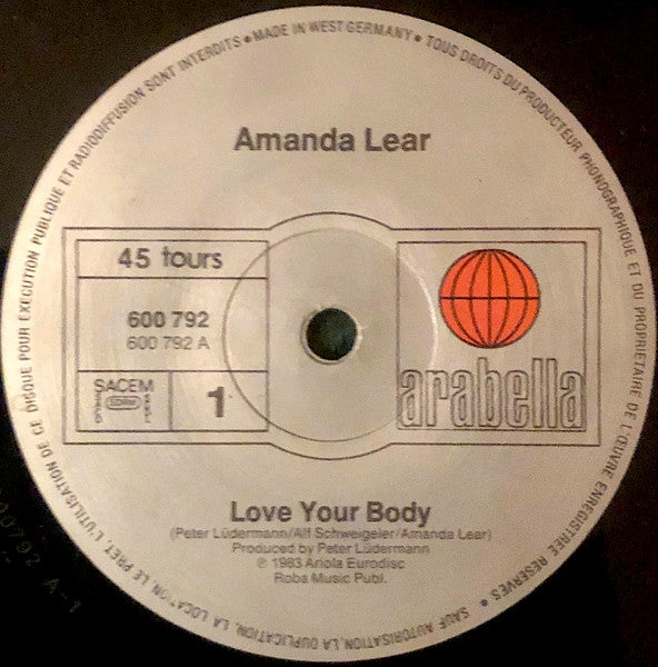 Amanda Lear : Love Your Body (12", Single)