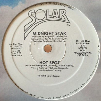 Midnight Star : Hot Spot (12", Mono, Promo)