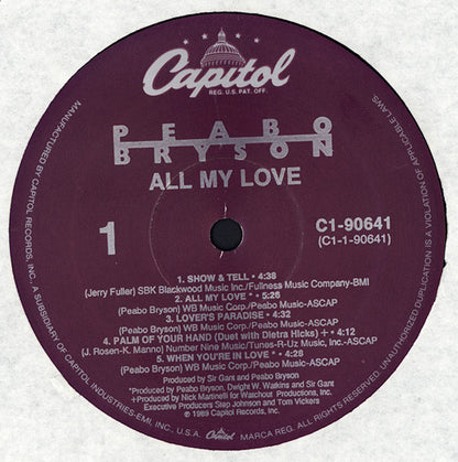 Peabo Bryson : All My Love (LP, Album)
