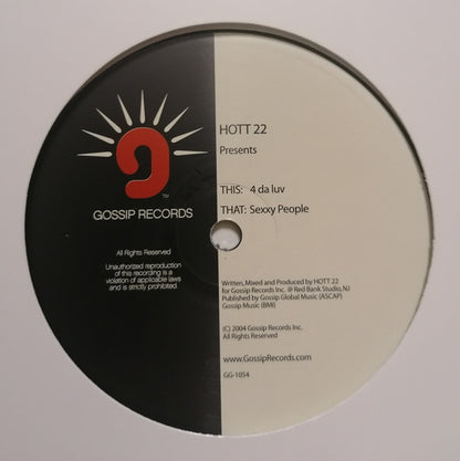 Hott 22 : 4 Da Luv & Sexy People (12")