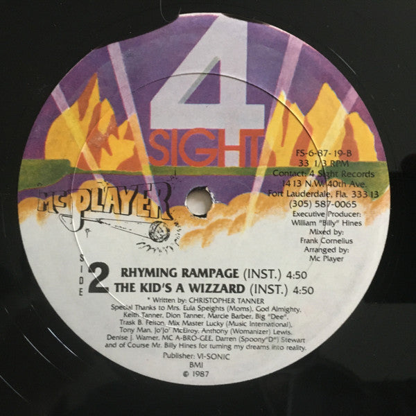 MC Player : Rhyming Rampage / The Kid's A Wizzard (12", M/Print)