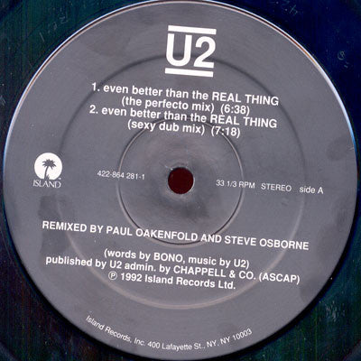 U2 : Even Better Than The Real Thing - Remixes (12")