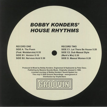 Bobby Konders : House Rhythms (2x12")