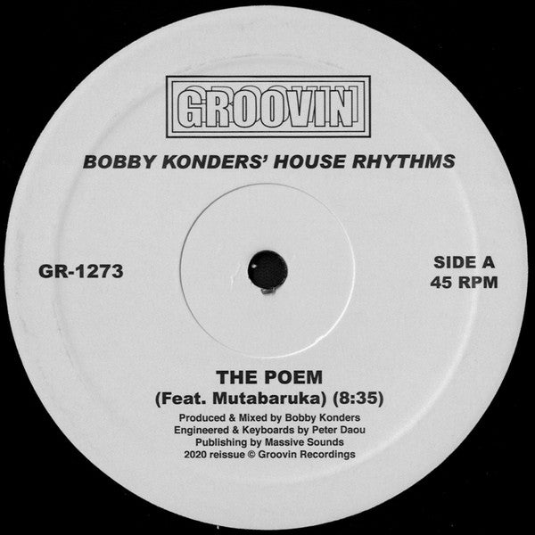 Bobby Konders : House Rhythms (2x12")