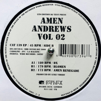Amen Andrews : Vol 02 (12", EP, Ltd)