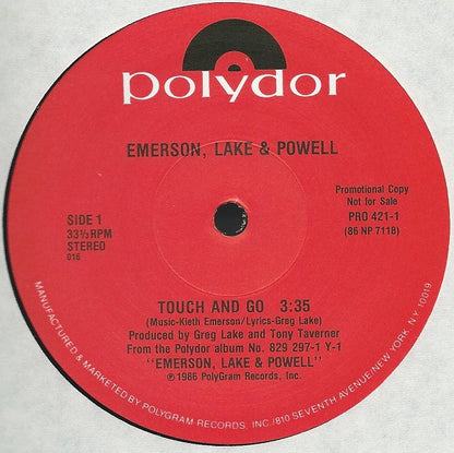 Emerson, Lake & Powell : Touch And Go (12", Single, Promo)