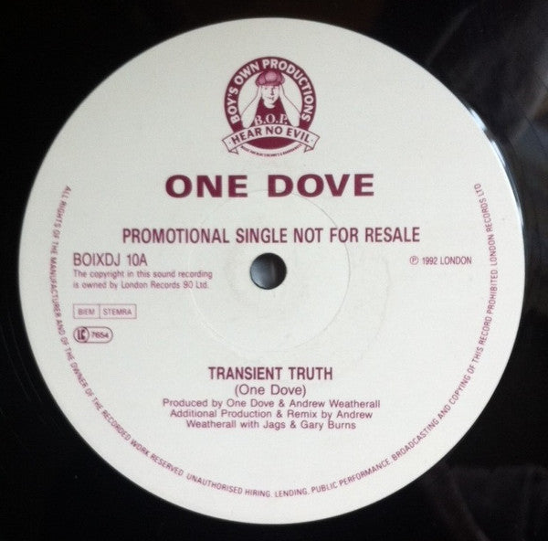 One Dove : Transient Truth (12", Promo)
