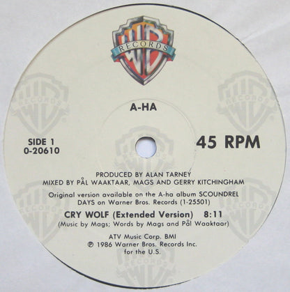 a-ha : Cry Wolf (12", Maxi)