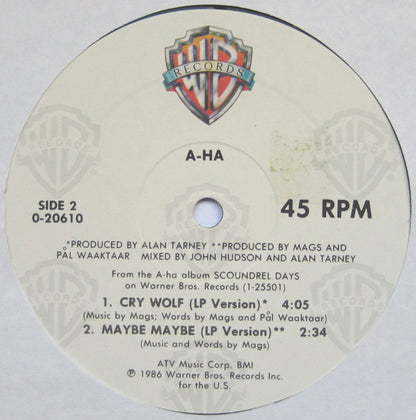 a-ha : Cry Wolf (12", Maxi)