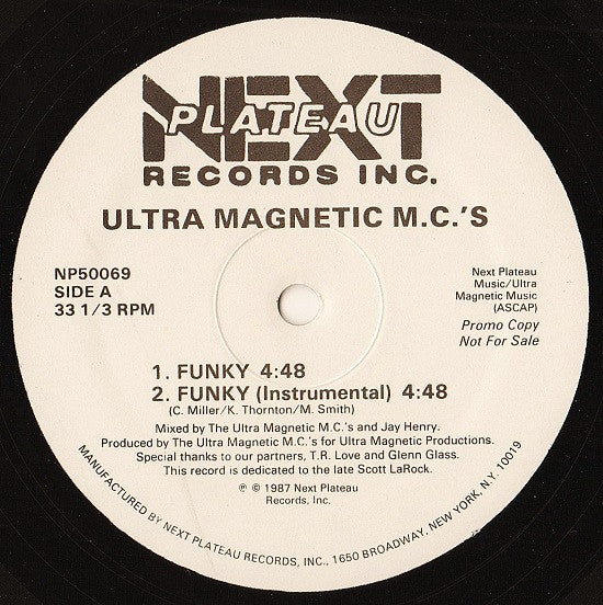 Ultra Magnetic M.C.'s* : Funky / Mentally Mad (12", Promo)