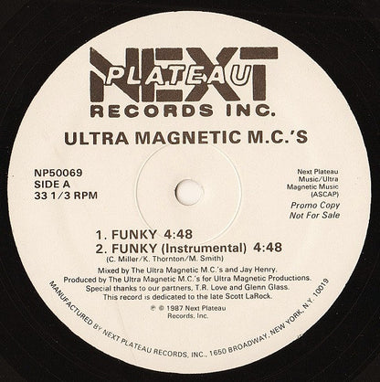 Ultra Magnetic M.C.'s* : Funky / Mentally Mad (12", Promo)