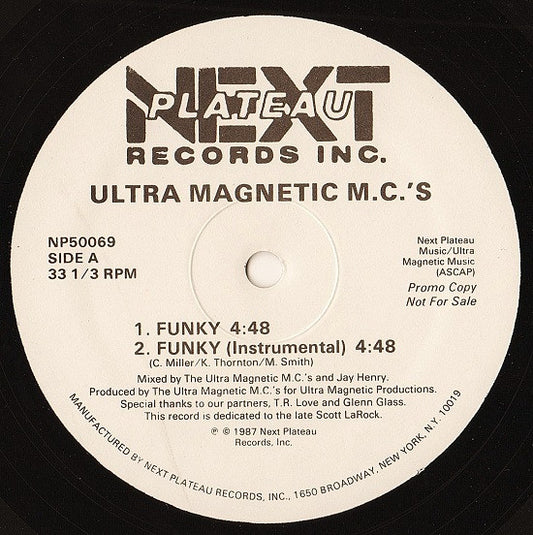 Ultra Magnetic M.C.'s* : Funky / Mentally Mad (12", Promo)