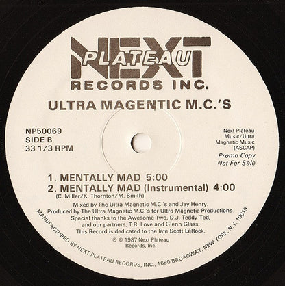 Ultra Magnetic M.C.'s* : Funky / Mentally Mad (12", Promo)