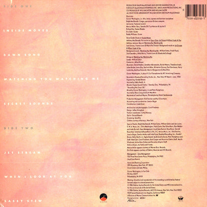 Grover Washington Jr.* : Inside Moves (LP, Album, Spe)