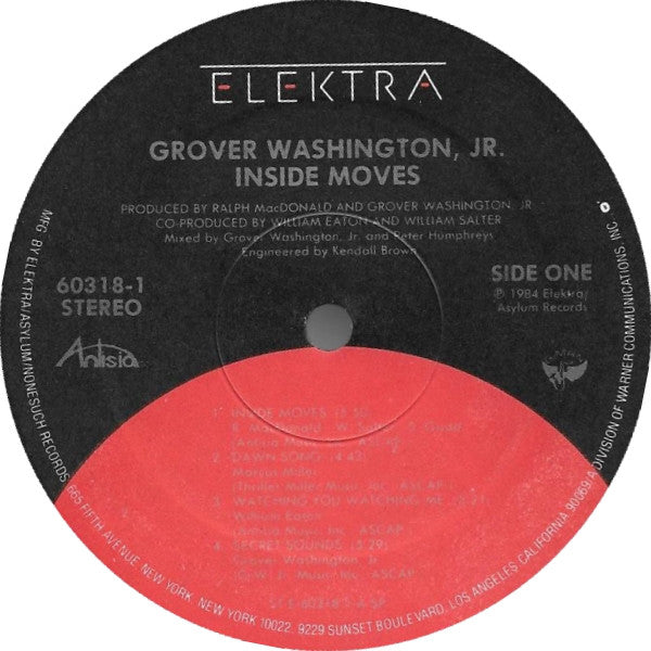 Grover Washington Jr.* : Inside Moves (LP, Album, Spe)