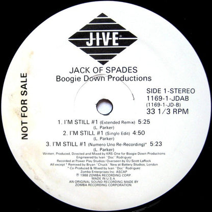 Boogie Down Productions : Jack Of Spades / I'm Still #1 (12", Promo)
