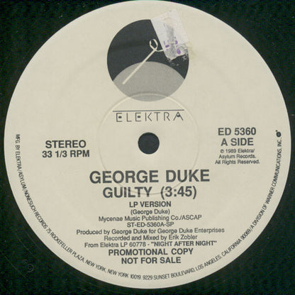 George Duke : Guilty (12", Promo, Spe)