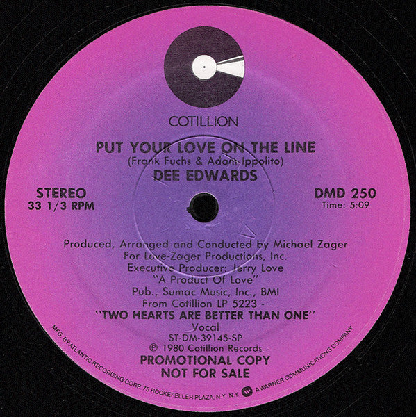 Dee Edwards : Put Your Love On The Line (12", Promo)