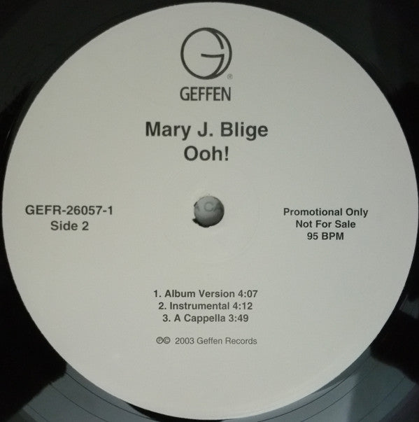Mary J. Blige : Ooh! (12", Promo)
