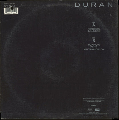 Duran Duran : Notorious (12", Single)