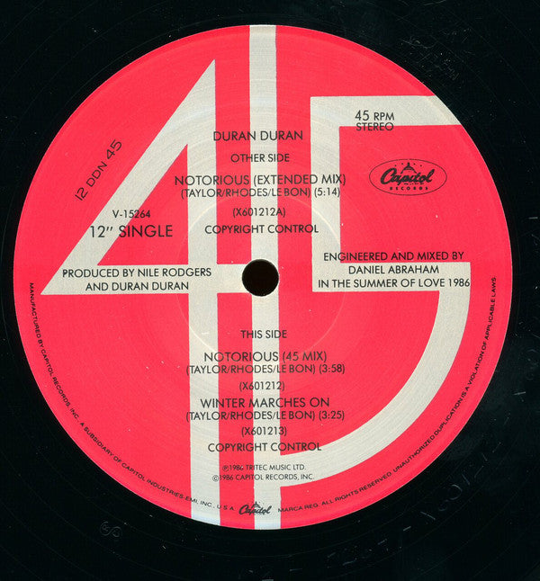 Duran Duran : Notorious (12", Single)