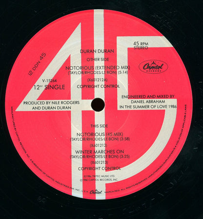 Duran Duran : Notorious (12", Single)