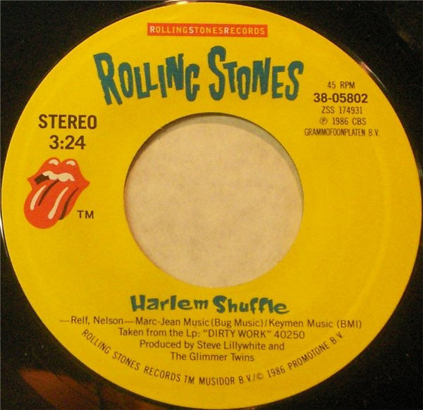 The Rolling Stones : Harlem Shuffle (7", Single, Styrene, Car)