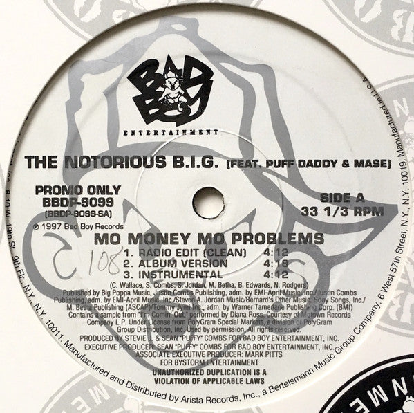 The Notorious B.I.G.* : Mo Money Mo Problems (12", Promo)