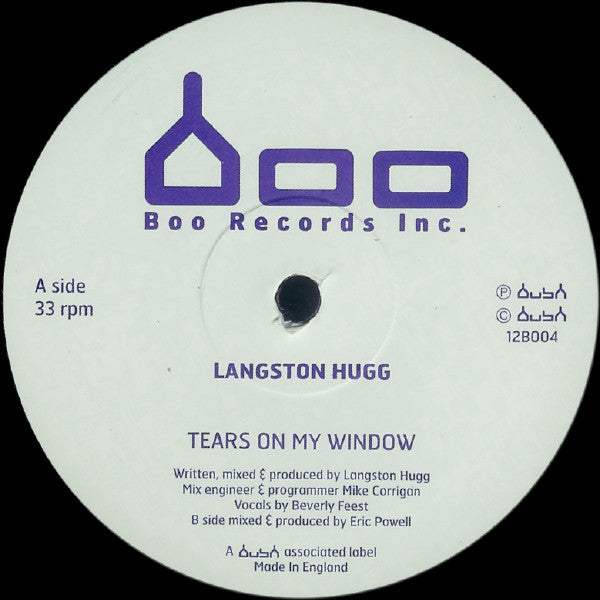 Langston Hugg : Tears On My Window / High On High (12")