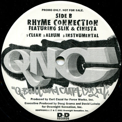 Q Ball & Curt Cazal : Gotta Give / Rhyme Connection (12", Promo)