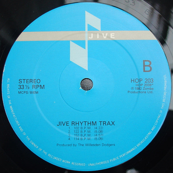 Willesden Dodgers : Jive Rhythm Trax (LP, Album)