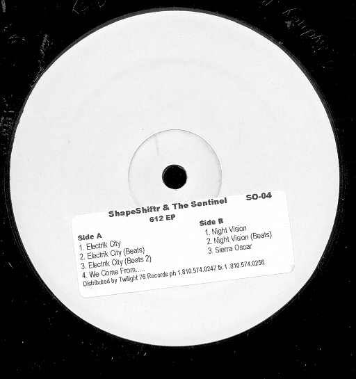 ShapeShiftr & The Sentinel (2) : +612 EP (12", EP, Promo, W/Lbl)