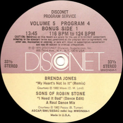 Various : Volume 5 Program 4 (2x12", P/Mixed)