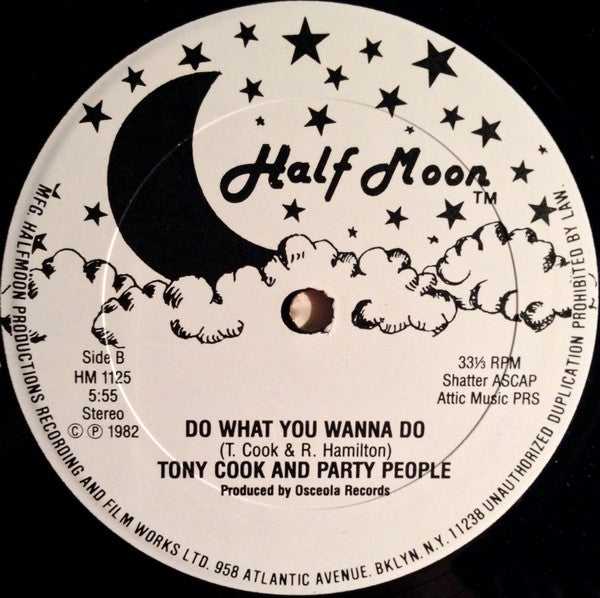 Tony Cook And Party People* : Do What You Wanna Do (12")