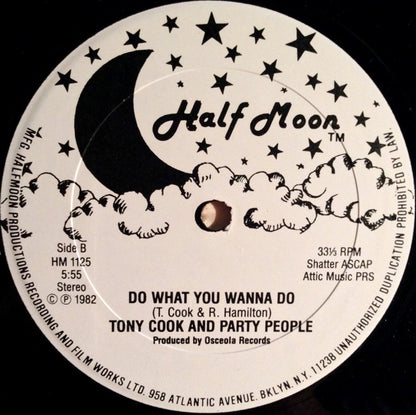 Tony Cook And Party People* : Do What You Wanna Do (12")