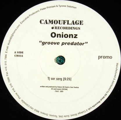Onionz : Groove Predator (12", Promo)