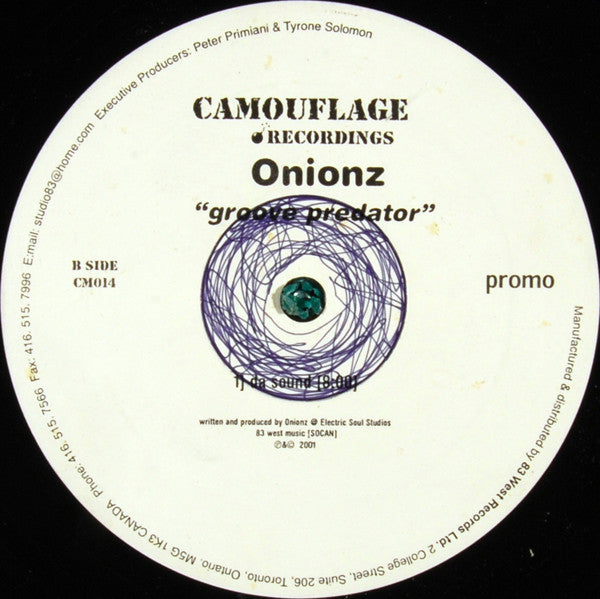 Onionz : Groove Predator (12", Promo)