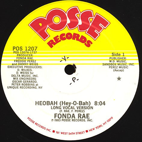 Fonda Rae : Heobah (Hey-O-Bah) (12")