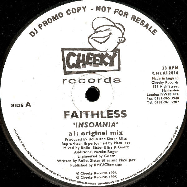 Faithless : Insomnia (2x12", Promo)