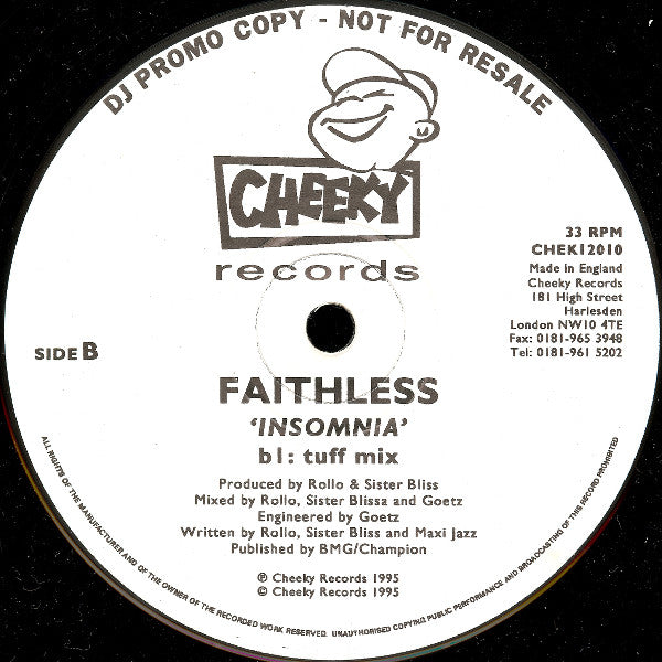 Faithless : Insomnia (2x12", Promo)