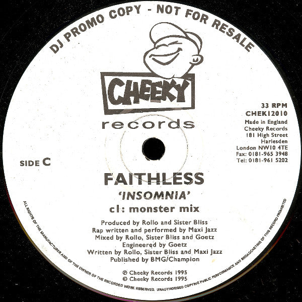 Faithless : Insomnia (2x12", Promo)
