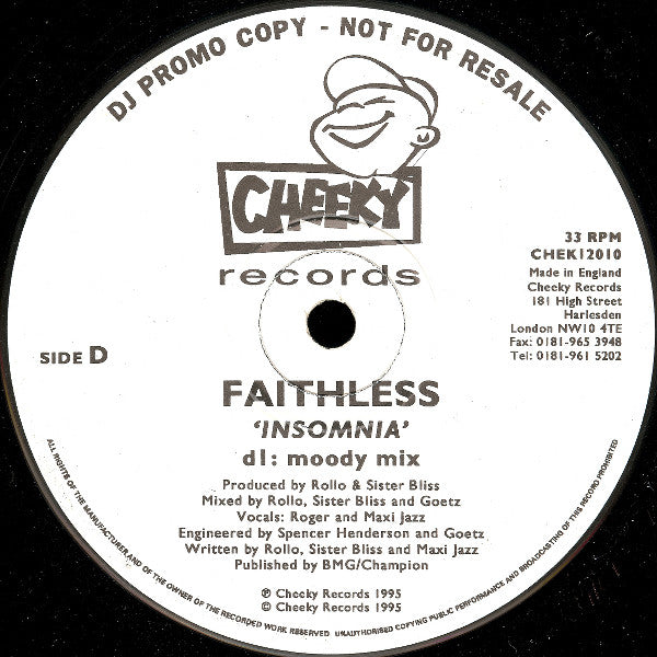 Faithless : Insomnia (2x12", Promo)