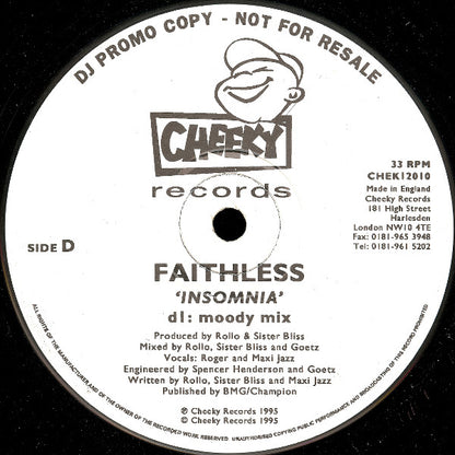 Faithless : Insomnia (2x12", Promo)