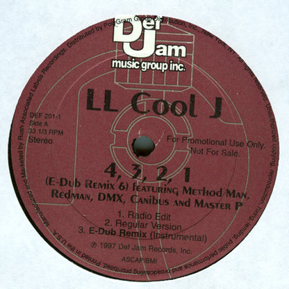 LL Cool J : 4, 3, 2, 1 (12", Single, Promo)