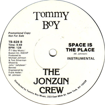 The Jonzun Crew : Space Is The Place (12", Promo)