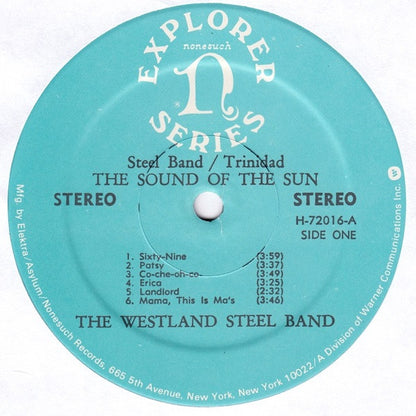 The Westland Steel Band : The Sound Of The Sun (Steel Band / Trinidad) (LP, Album, RP)