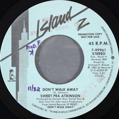Sweet Pea Atkinson : Don't Walk Away (7", Mono, Promo, SP )