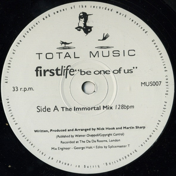 First Life : Be One Of Us (12")